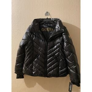 Guess Guides Down Hoodie for Women Black Size XL